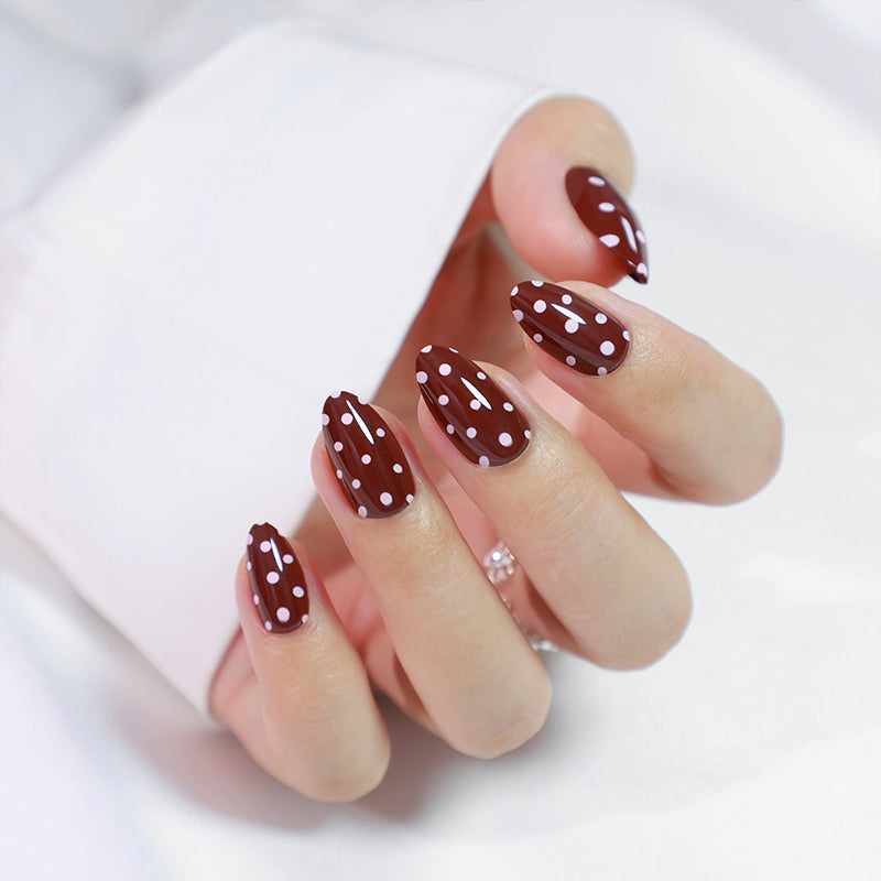 Velvet Dots Nails