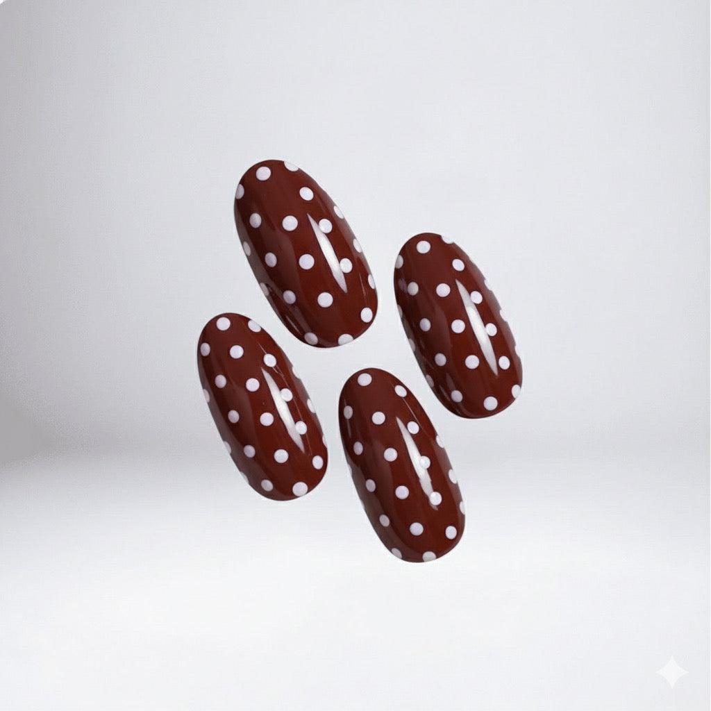 Velvet Dots Nails